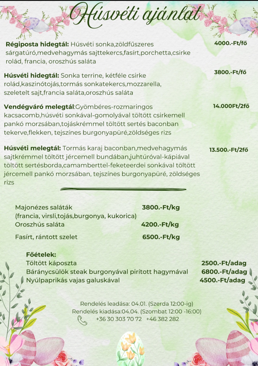 Régiposta Kisvendéglő - Nőnapi ajánlat